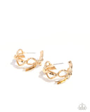 Paparazzi Coquette Catwalk- Gold Hoops Earrings