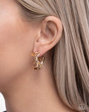Paparazzi Coquette Catwalk- Gold Hoops Earrings