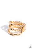 Paparazzi Corded Command - Gold