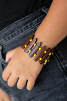 Paparazzi Coronado Cabana - Yellow Wooden Bracelet