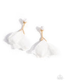 Paparazzi Corps de Ballet- White Earrings