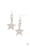 Paparazzi Cosmic Celebrity - White Star Earrings