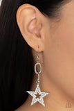 Paparazzi Cosmic Celebrity - White Star Earrings