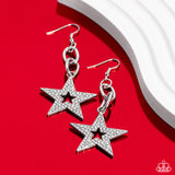 Paparazzi Cosmic Celebrity - White Star Earrings