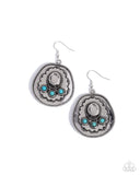 Paparazzi Cowboy Chaperone - Blue Hat Earrings