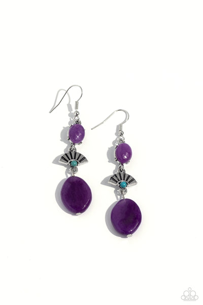 Paparazzi Creative Cascade - Purple Earrings