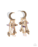 Paparazzi Crescent Call- Purple Earrings