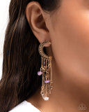 Paparazzi Crescent Call- Purple Earrings