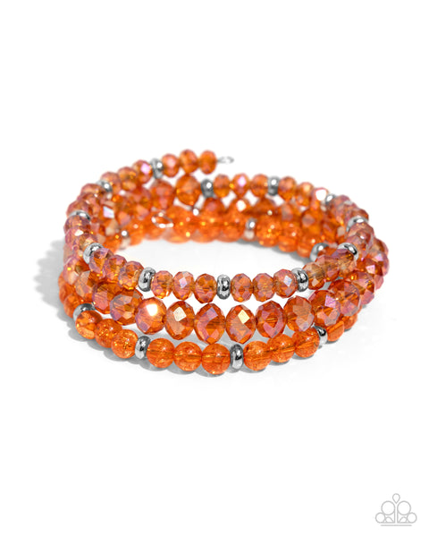 Paparazzi Cultured Cause - Orange Coil Bracelet