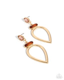 Paparazzi Cultured Chic - Brown Earrings