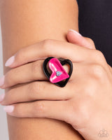 Paparazzi Cupid Celebration - Pink Heart Ring