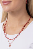 Paparazzi Cupid Combo - Red Heart Necklace