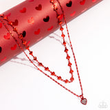Paparazzi Cupid Combo - Red Heart Necklace