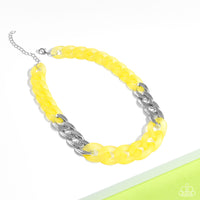 Paparazzi Curb Your Enthusiasm - Yellow Acrylic Necklace