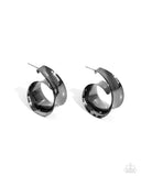 Paparazzi Curly Cadence - Black Hoops