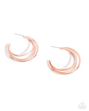 Paparazzi Curly Charisma- Copper Hoops Earrings