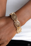 Paparazzi Curly Chic - Gold Bracelet