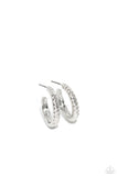 Paparazzi Curvy Charisma- Silver Hoops Earrings