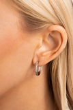 Paparazzi Curvy Charisma- Silver Hoops Earrings