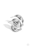 Paparazzi Curvy and Worthy - Silver Hoops