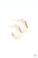 Paparazzi Cutting Edge Couture - Gold Hoops Earrings