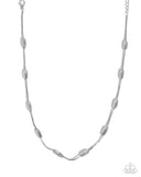 Paparazzi Cylindrical Chic- Silver Necklace