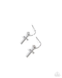 Paparazzi Daily Divinity- Silver Cross Earrings
