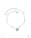 Paparazzi Dainty Dragonfly - Blue Anklet