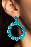 Paparazzi Daisy Meadows - Blue Daisy Earrings