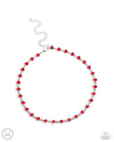 Paparazzi Dancing Dalliance - Red Heart Chocker