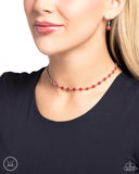 Paparazzi Dancing Dalliance - Red Heart Chocker