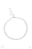 Paparazzi Dancing Dalliance - White Heart Necklace