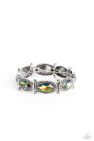 Paparazzi Dancing Diva - Multi Glittery Oil Spill Gems Stretchy Bracelet