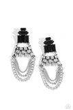 Paparazzi Dangling Art Deco - Black Earrings