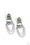 Paparazzi Dangling Art Deco - Multi oilSpill Earrings