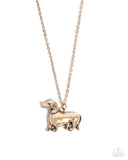 Paparazzi Darling Dachshund- Gold Necklace