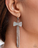 Paparazzi FF AUG Dashing Daydream - White Bow Earrings