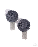 Paparazzi Dauntless Denim - Blue Denim Earrings