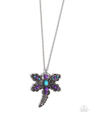 Paparazzi Dauntless Dragonfly- Purple Necklace