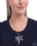 Paparazzi Dauntless Dragonfly- Purple Necklace