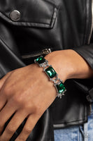 Paparazzi Dazzling Debut - Green Gem Bracelet