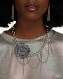 Paparazzi Deconstructed Denim - Blue Demin Necklace