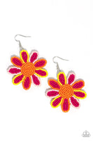 Paparazzi Decorated Daisies - Pink Earrings