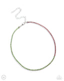Paparazzi Dedicated Duo - Green Chocker Necklace
