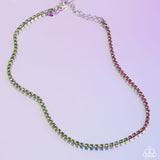 Paparazzi Dedicated Duo - Green Chocker Necklace