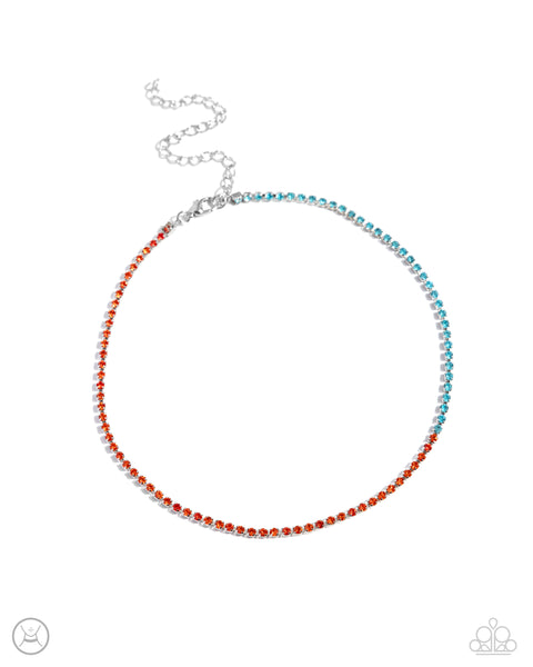 Paparazzi Dedicated Duo - Orange Necklace