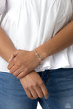Paparazzi Deep-Seeded Dimension - Silver Flowers Bracelet