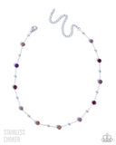 Paparazzi Defaced Decadence- Red Necklace