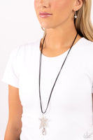 Paparazzi Default Dreamer - Black Star Lanyard Necklace