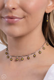 Paparazzi Delicate Display - Black Flower Chocker Necklace